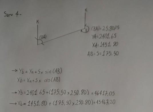 Solved Calculate the coordinates of point B with the given | Chegg.com