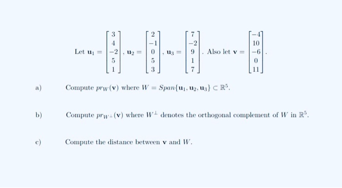 Solved 3 4 10 Let U 12 9 Also Let V 5 3 A Compute Chegg Com