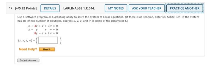 Solved Use A Software Program Or A Graphing Utility To Solve | Chegg.com