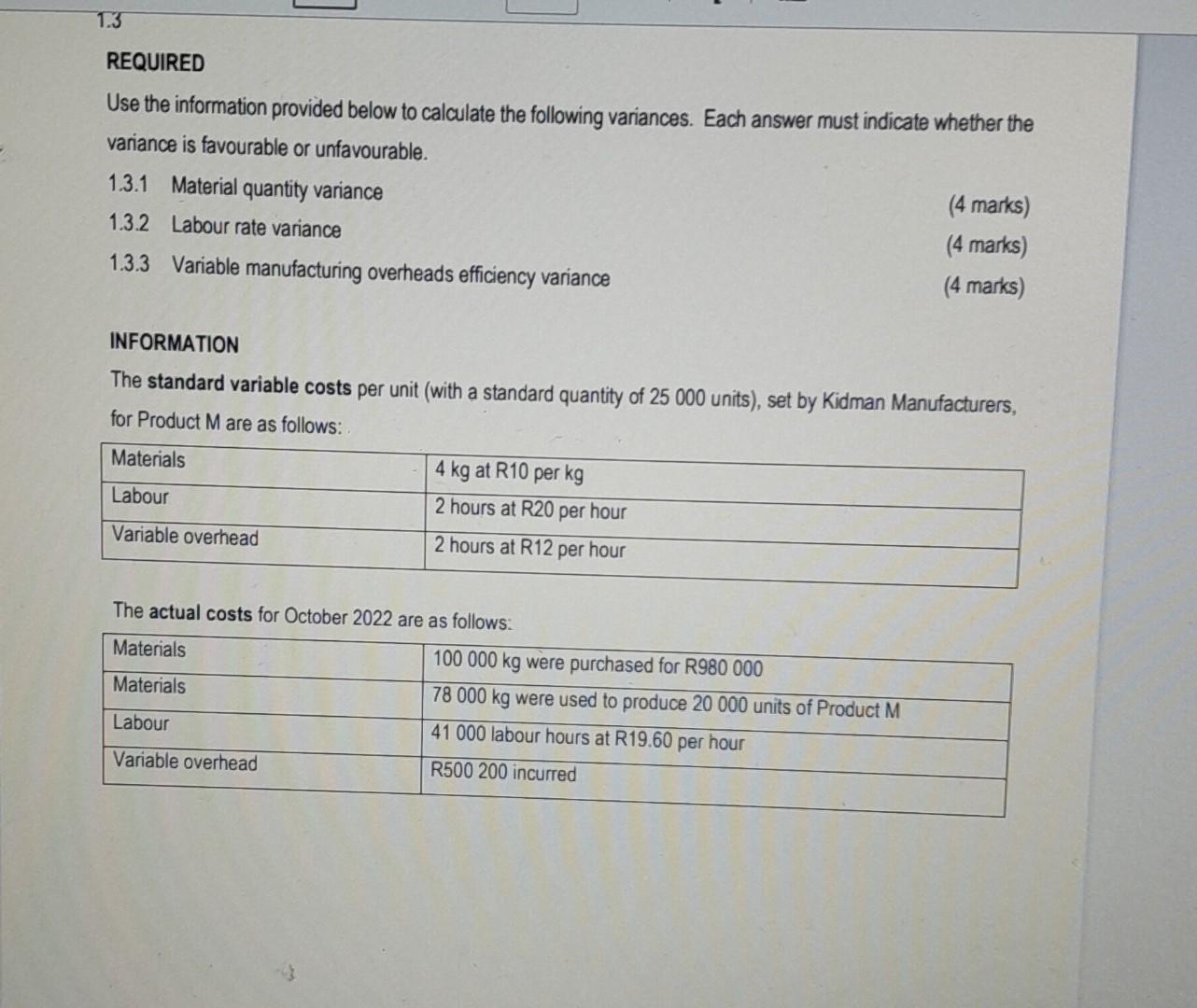 Solved REQUIRED Use the information provided below to | Chegg.com