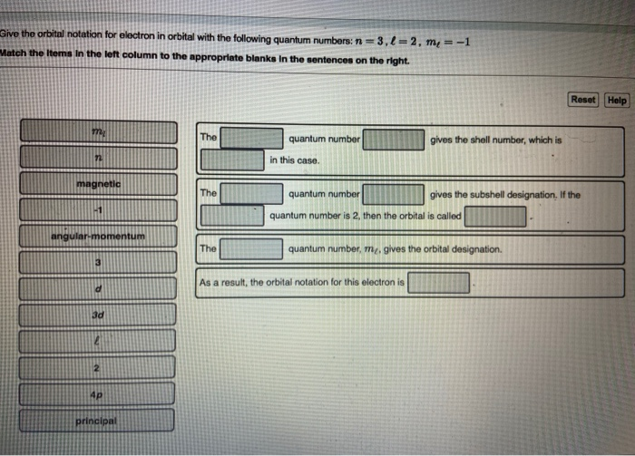 Solved Give The Orbital Notation For Electron In Orbital Chegg Com