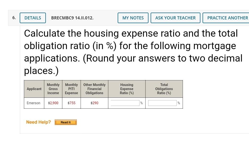 Solved 6. DETAILS BRECMBC9 14.11.012. MY NOTES ASK YOUR