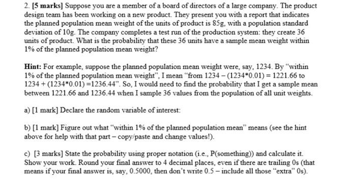 Solved 2. [5 Marks] Suppose You Are A Member Of A Board Of | Chegg.com