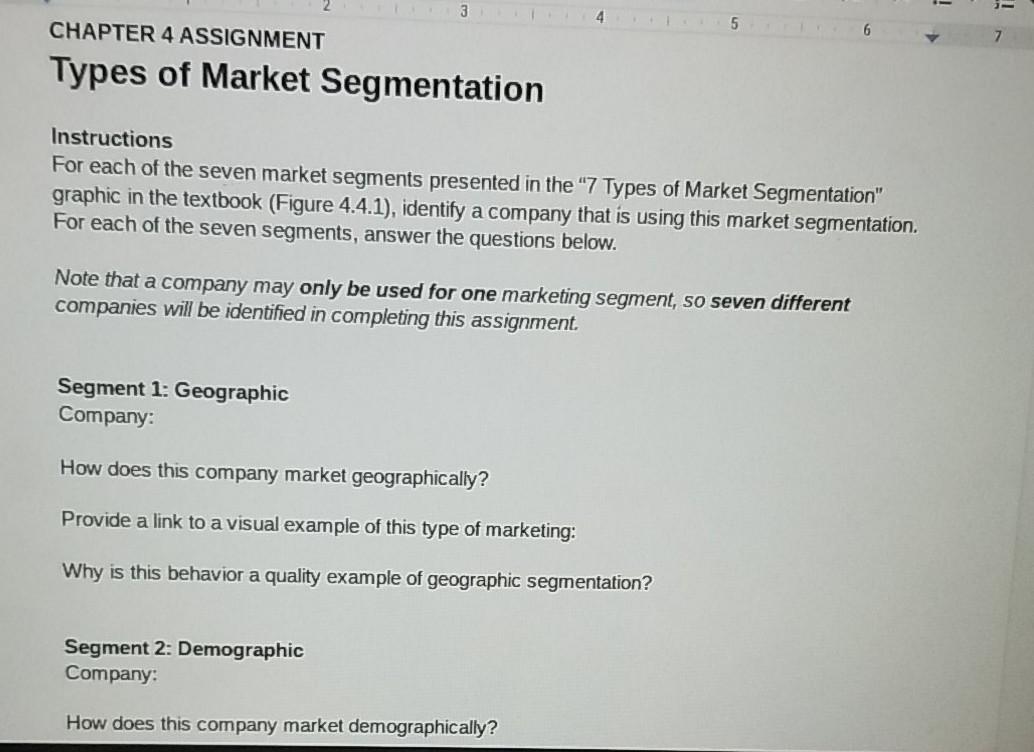 Solved 11 3 CHAPTER 4 ASSIGNMENT 5 6 Types of Market | Chegg.com