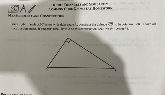 similarity common core geometry homework