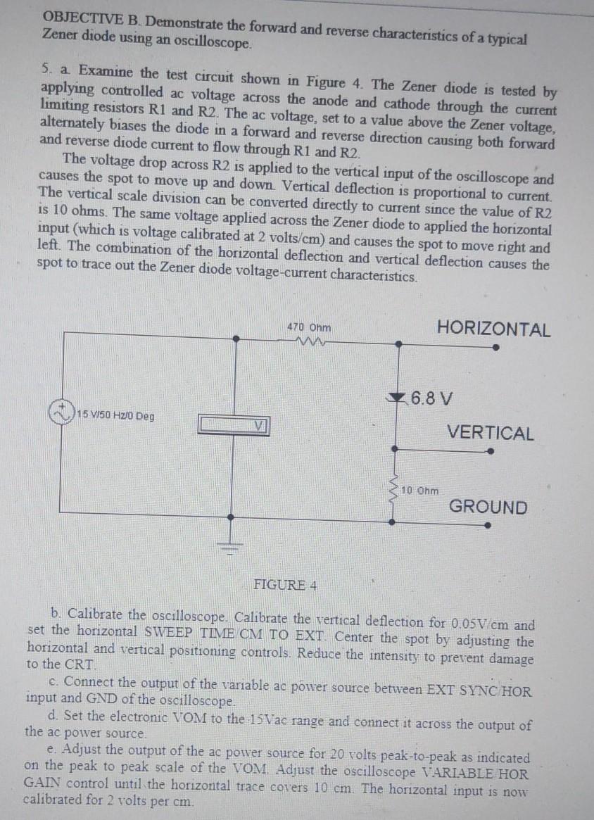Solved ZENER DIODE OBJECTIVE A Measure and plot the