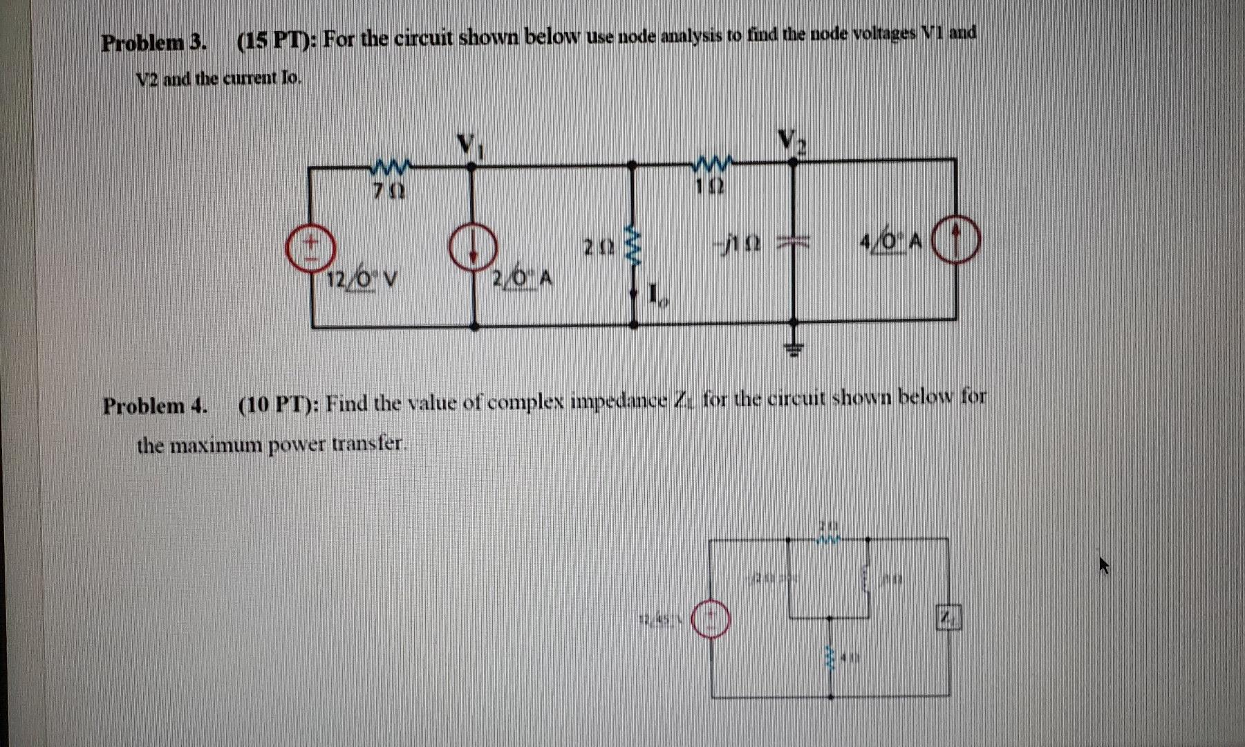 Solved Problem 3. (15 PT): For the circuit shown below use | Chegg.com