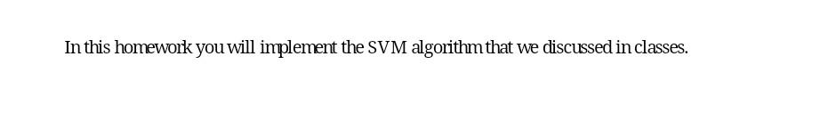 svm homework solution