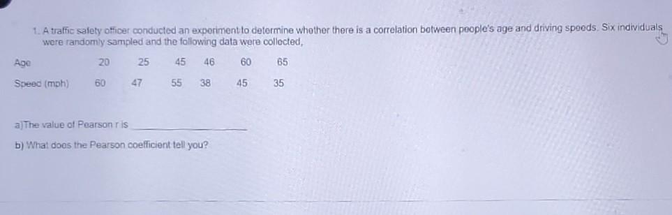 Solved 1. A traffic safety officer conducted an experiment | Chegg.com