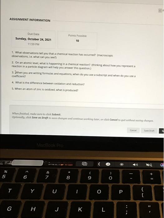 Solved ASSIGNMENT INFORMATION Due Date Sunday, October 24, | Chegg.com