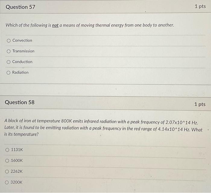 Solved 1 Pts Question 55 A Block Of Metal Which Weighs 60 | Chegg.com