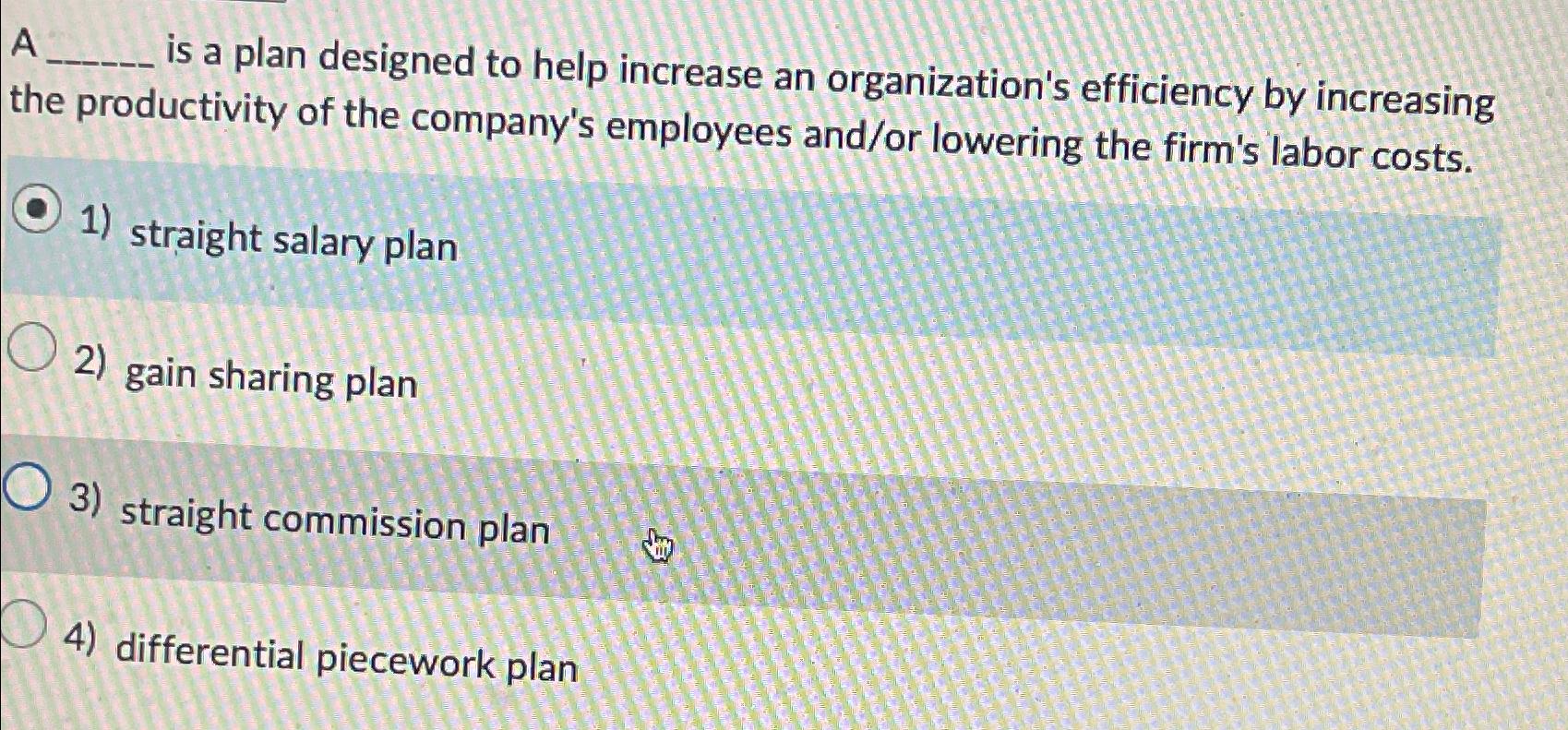 Solved A is a plan designed to help increase an