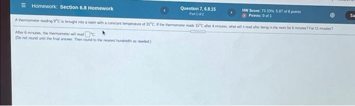 Solved Sa Homework: Section 6.8 Homework Question 7.6.8.15 | Chegg.com
