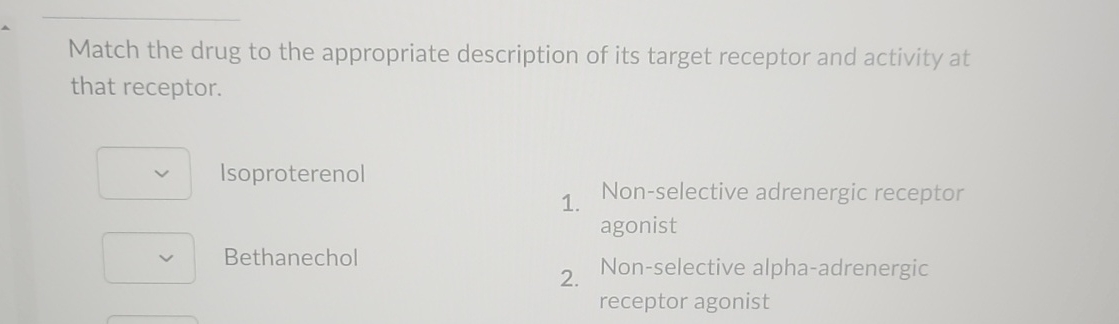Solved Match the drug to the appropriate description of its | Chegg.com