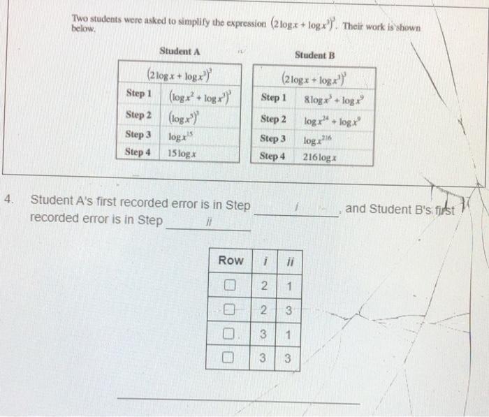 Solved Two students were asked to simplify the expression | Chegg.com