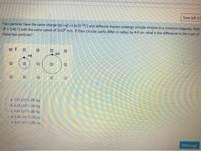 Solved Time left 1:2 Two particles have the same charge | Chegg.com