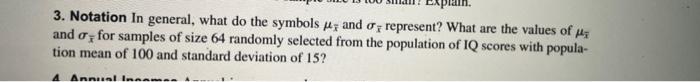 Solved 3 Notation In general what do the symbols x and Chegg com