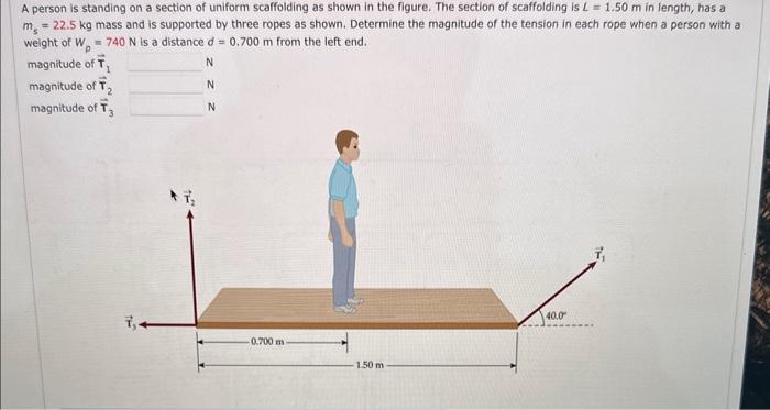 Solved A person is standing on a section of uniform | Chegg.com