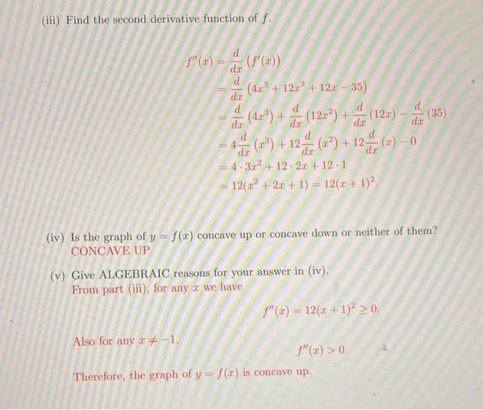Solved can you expain how i can find the concavity in this | Chegg.com