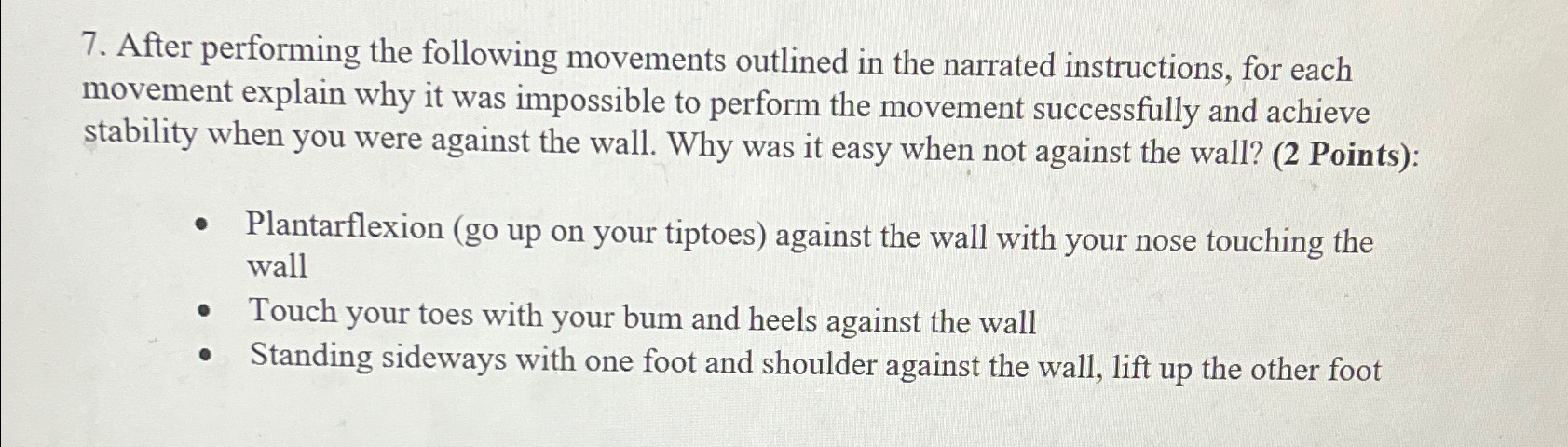 Solved After performing the following movements outlined in | Chegg.com