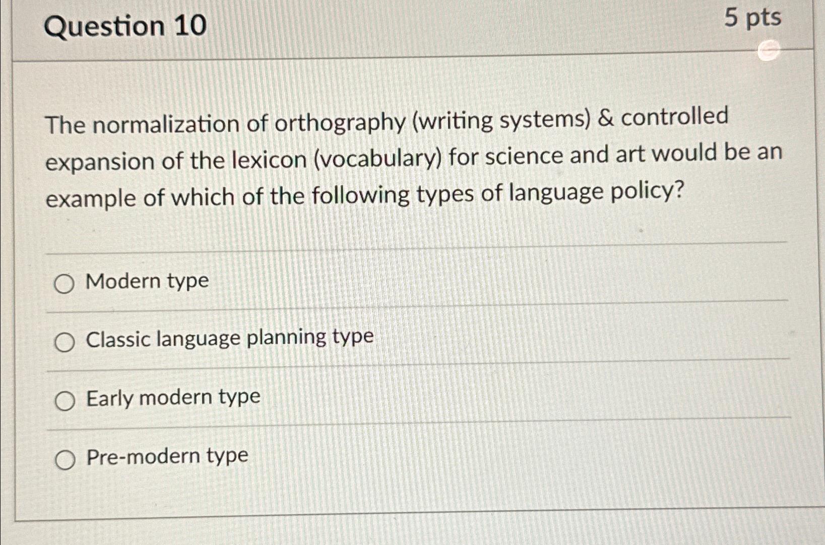 solved-question-105-ptsthe-normalization-of-orthography-chegg