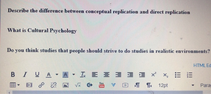 Solved Describe the difference between conceptual | Chegg.com