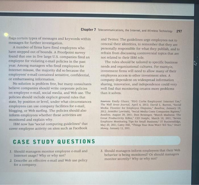 Solved 296 Part Two Information Technology Infrastructure | Chegg.com