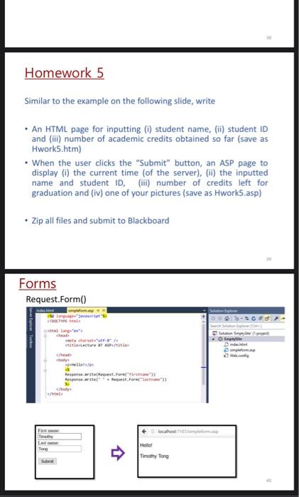Solved Homework 5 Similar to the example on the following | Chegg.com