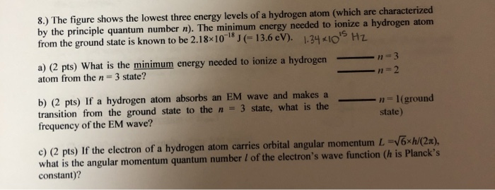 Solved 8.) The Figure Shows The Lowest Three Energy Levels | Chegg.com