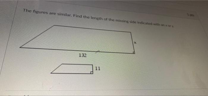 Solved The Figures Are Similar. Find The Length Of The 