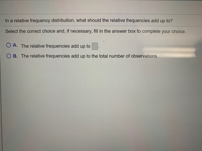 relative frequencies assignment