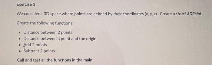 Solved We Consider A 3D Space Where Points Are Defined By | Chegg.com