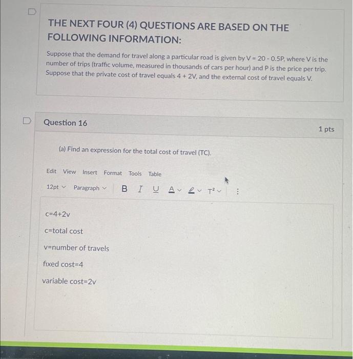 Solved THE NEXT FOUR (4) QUESTIONS ARE BASED ON THE | Chegg.com