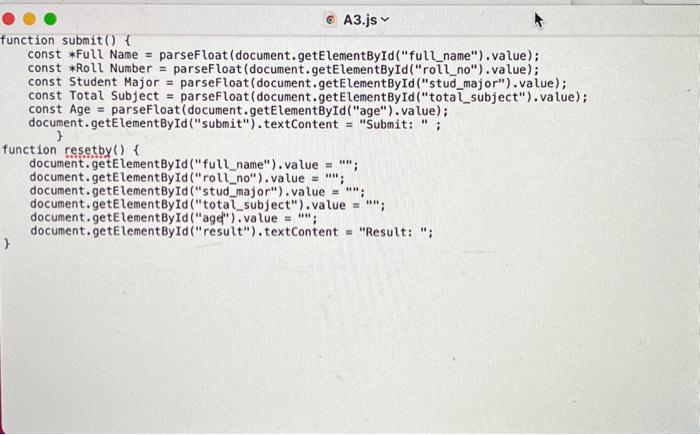 Please can you help me write a simple javascript code | Chegg.com