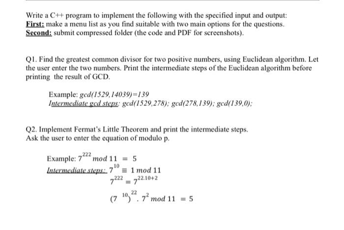 Solved Write a CH+ program to implement the following with | Chegg.com