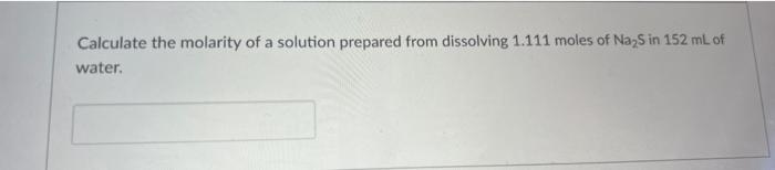 calculate the molarity of solution obtained by dissolving