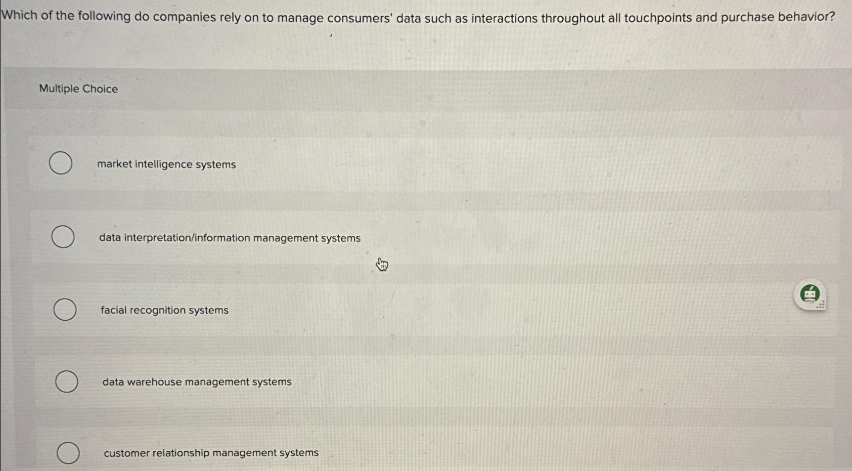 Solved Which of the following do companies rely on to manage | Chegg.com