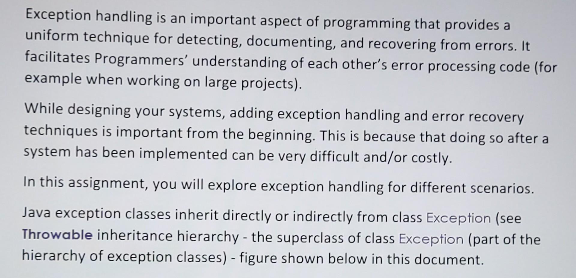 Exploring Java Exceptions