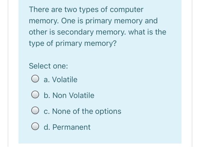 Two types of computer on sale memory