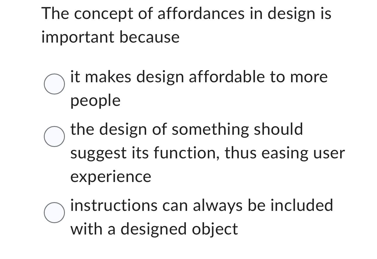 Concept Of Affordances – Cognitively describing and designing ...