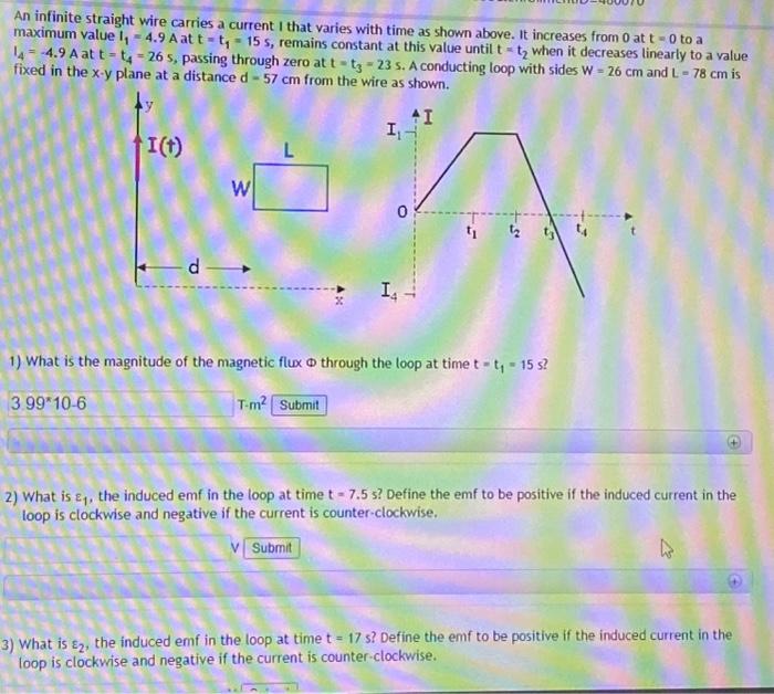 Solved An Infinite Straight Wire Carries A Current I That | Chegg.com