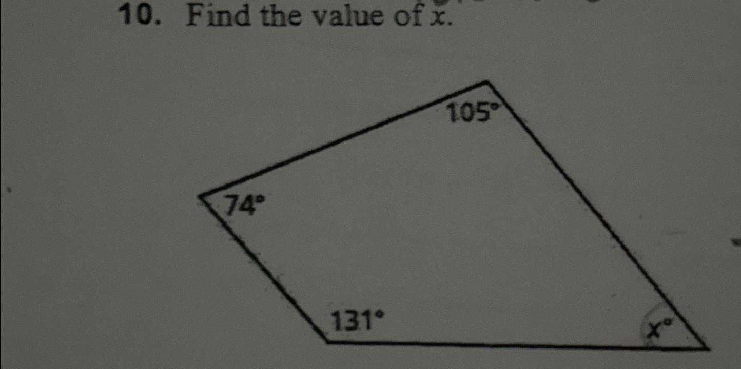 Solved Find the value of x. | Chegg.com