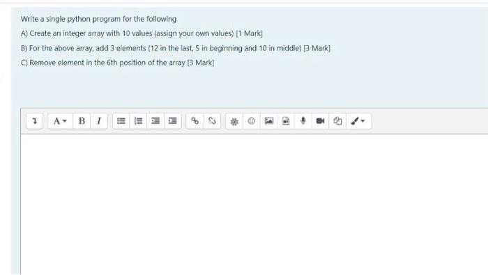 Solved Write a single python program for the following A) | Chegg.com