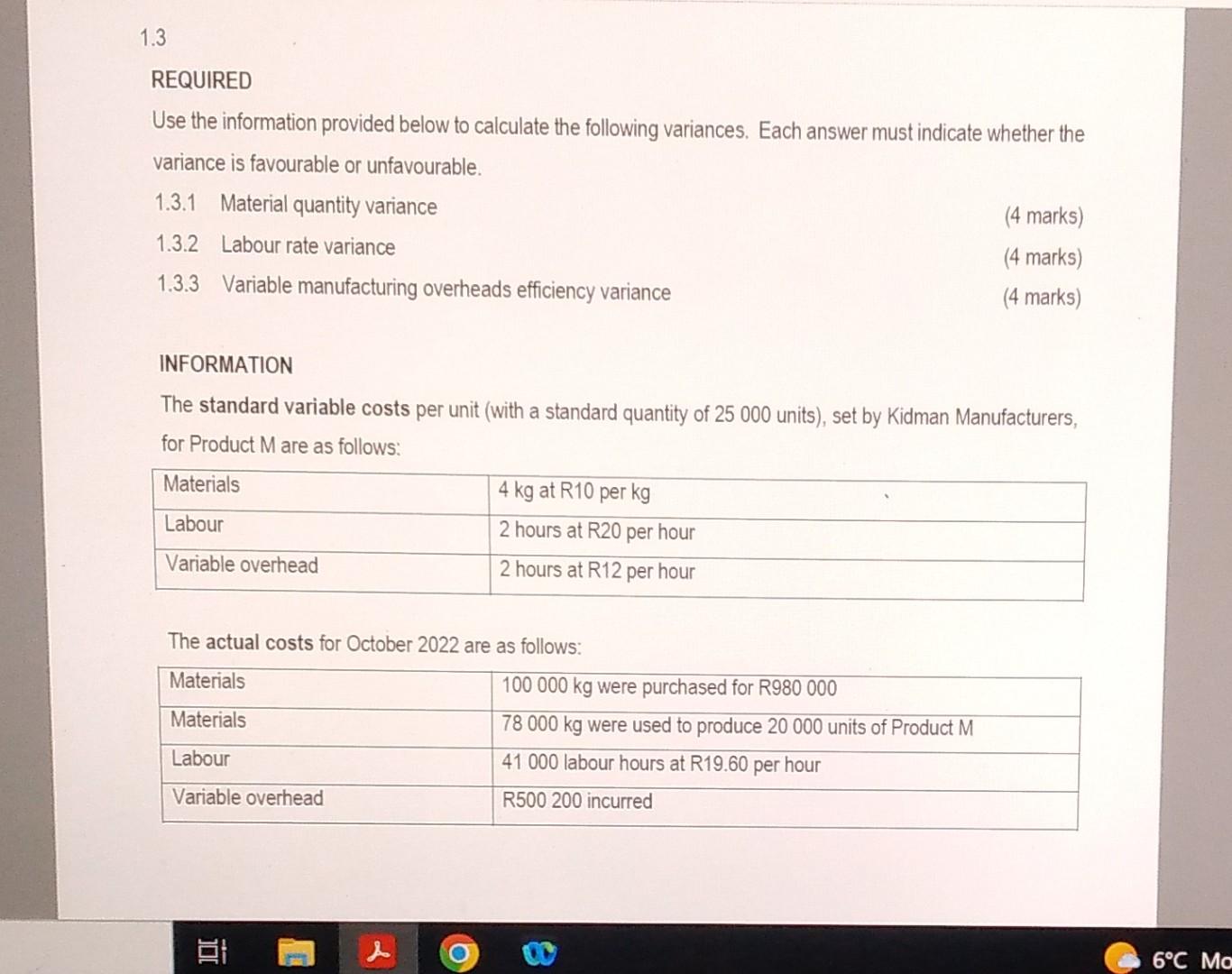 Solved REQUIRED Use the information provided below to | Chegg.com