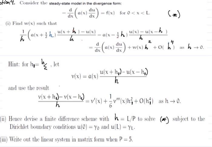 Stion 4 Consider The Steady State Model In The Di Chegg Com