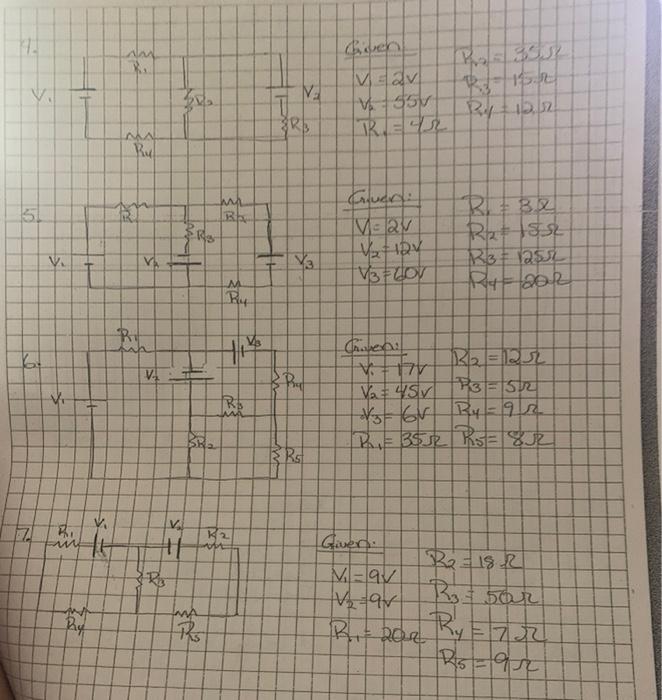 Solved Determine the current through the voltage across and | Chegg.com