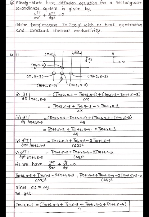 Solved Part A .) Write down the steady state Heat diffusion | Chegg.com