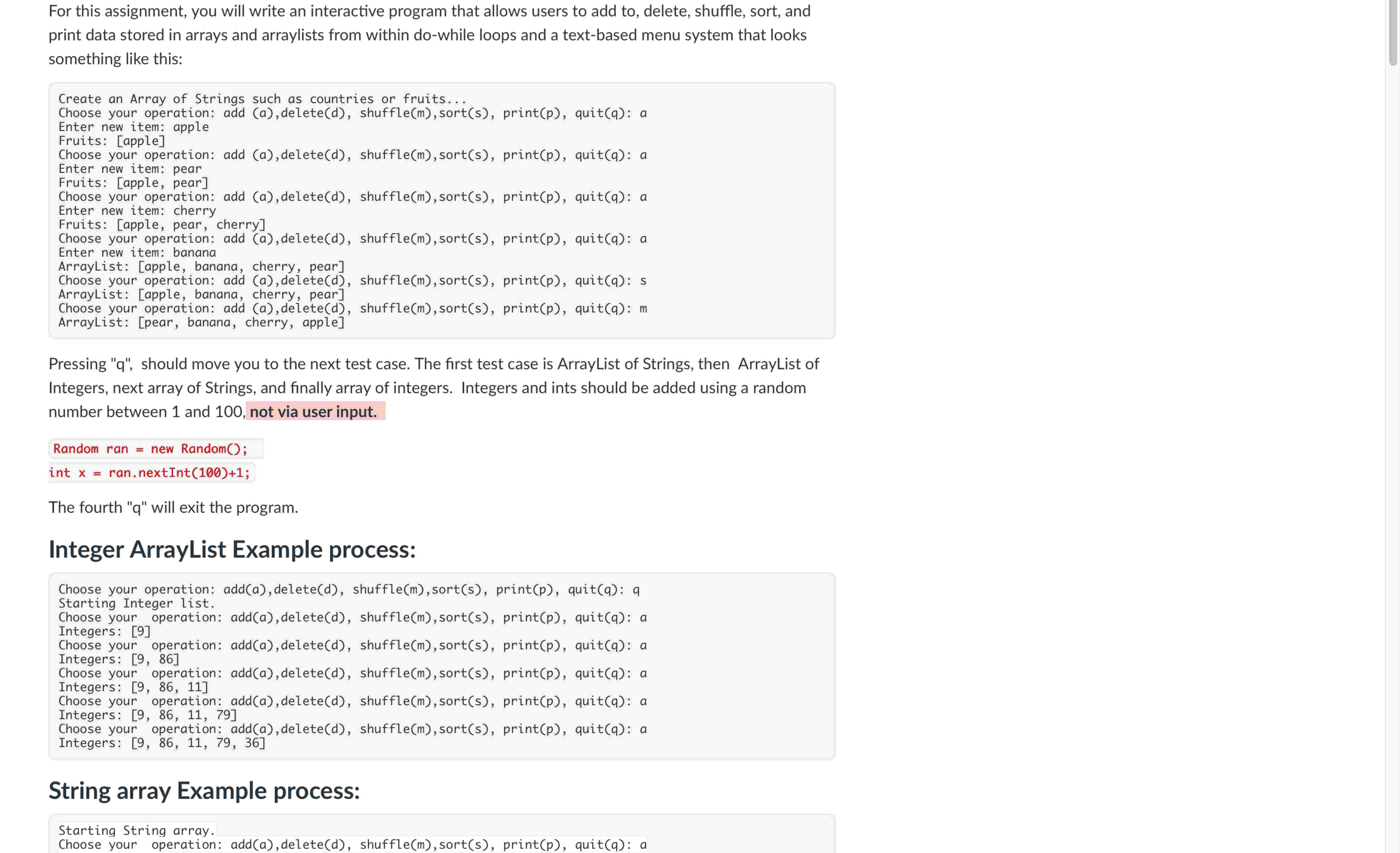 Solved For this assignment, you will write an interactive | Chegg.com
