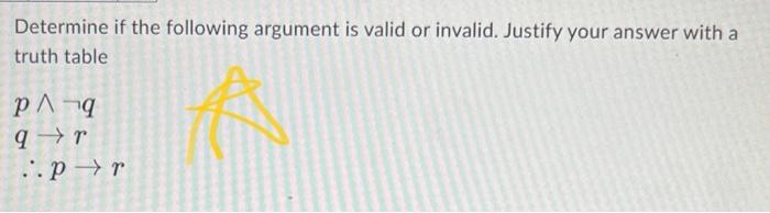 Solved Determine if the following argument is valid or | Chegg.com