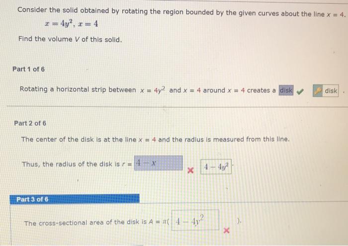 Solved Consider the solid obtained by rotating the region | Chegg.com